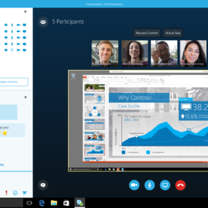 Integrates video calls, chats, and shared files